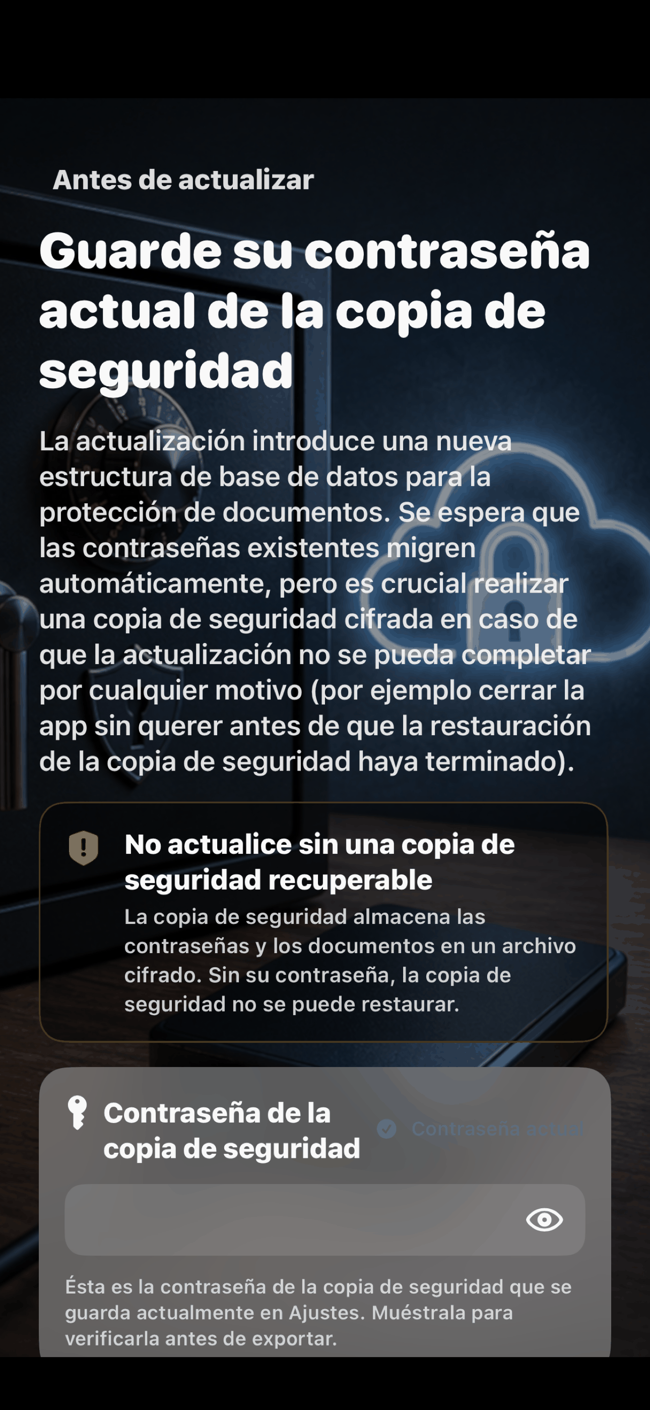 Detalle de una contraseña